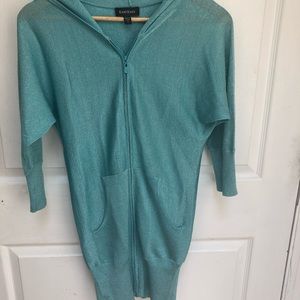 Bebe aqua dress up hoodie